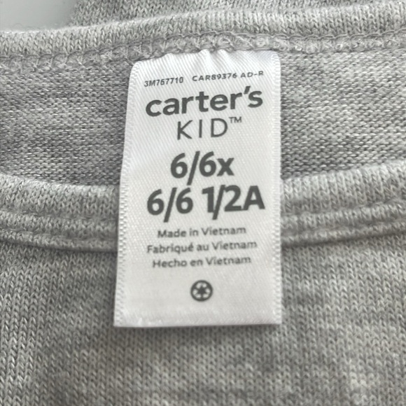 2 Cat & Jack & Carter’s Long Sleeve Shirts Size S (6/6X) - Picture 9 of 11
